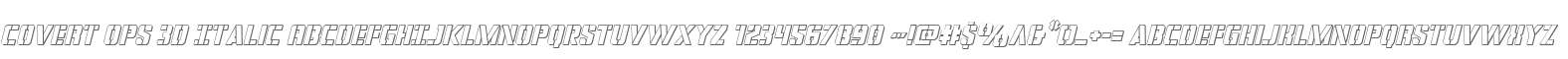 Covert Ops 3D Italic