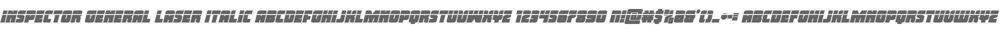 Inspector General Laser Italic