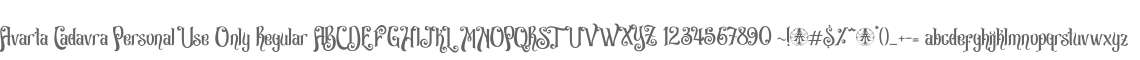 Avarta Cadavra Personal Use Only Regular