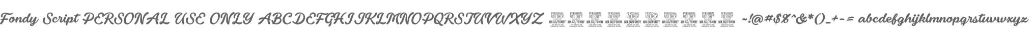 Fondy Script PERSONAL USE ONLY