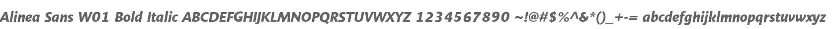 Alinea Sans W01 Bold Italic