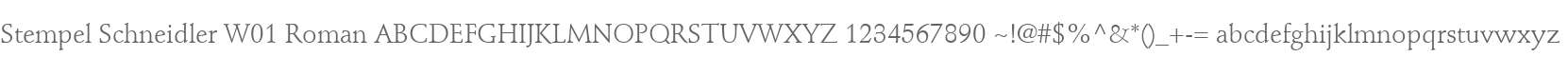 Stempel Schneidler W01 Roman