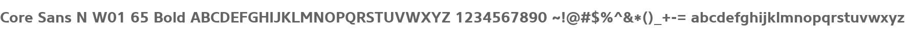 Core Sans N W01 65 Bold