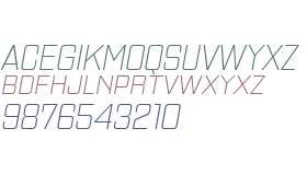 Gaz W00 ExtraLight Italic