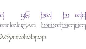 Tengwar Sindarin 1