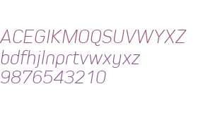 Kiro W01 ExtraLight Italic