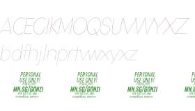 Gonzi Condensed PERSONAL USE Thin