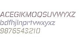 Raker Display Stencil Italic