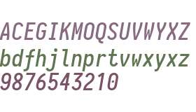 Aardvark Fixed Medium Italic