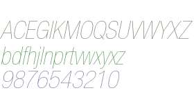 Helvetica 27 Ultra Light Condensed Oblique