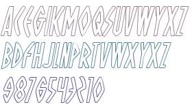 Oh Mighty Isis Outline Italic