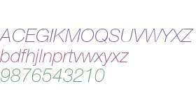 Helvetica Neue LT Com 36 Thin Italic V1