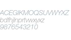 Helvetica 36 Thin Italic