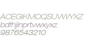 Helvetica Neue LT Com 33 Thin Extended Oblique V2