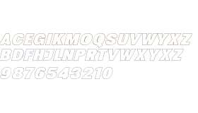 Hexos Outline Italic