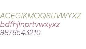 Klarheit Grotesk Extralight Italic