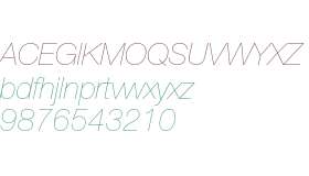 Helvetica Neue LT Std 26 Ultra Light Italic