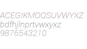 Roboto Thin Italic V1