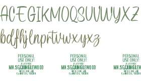 Junglewood Script PERSONAL