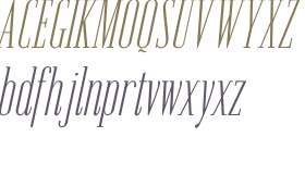 Emberly Extra Light Condensed Italic