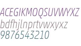 Akko W04 Thin Condensed Italic