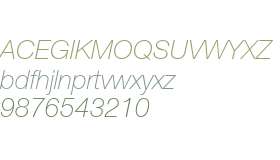 Helvetica Neue 36 Thin Italic