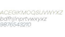 Galano Grotesque ExtraLight Italic