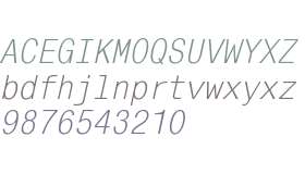 MonoCondensed W08 Italic