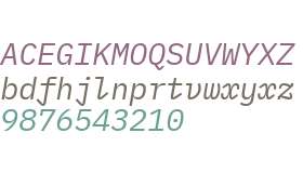 IBM Plex Mono Italic