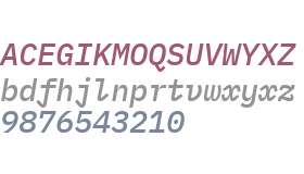 IBM Plex Mono Medium Italic