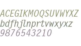 New Letter Gothic W01 Italic
