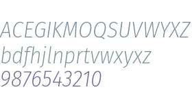 Fira Sans Condensed ExtraLight Italic