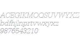 Serifa W01 Thin Italic