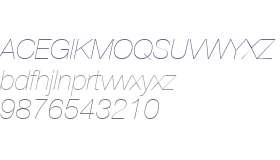 Helvetica 26 Ultra Light Italic
