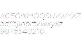 Pluto Sans W01 Thin Italic