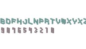 DemonCubicBlockFont Tile