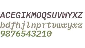 IBM Plex Mono SemiBold Italic