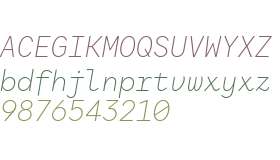 Antikor Mono ExtraLight Italic