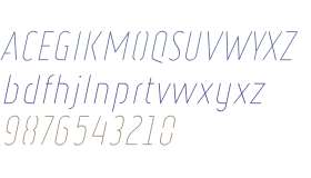 Ruler Stencil Thin Italic