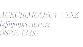 Vogue Highline Serif Thin Italic