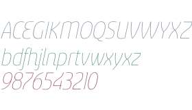 Sancoale Narrow W01 Thin Italic