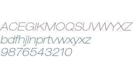 Helvetica Neue 33 Thin Extended Oblique