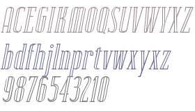 Lexave W01 Outline Italic