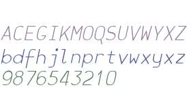 JetJaneMono W01 Thin Italic