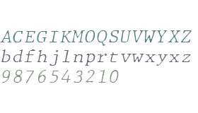 JMH Typewriter mono Fine Italic