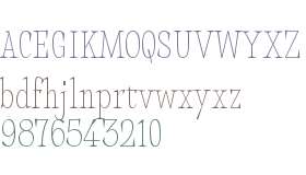 Halibut Serif Condensed Thin