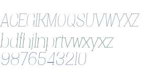 Vacer Serif W00 Thin Italic