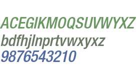 Helvetica Neue LT Std 67 Medium Condensed Oblique