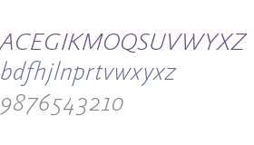 Yoga Sans OT W03 Thin Italic