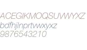 Helvetica LT 36 Thin Italic